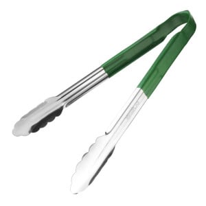 Pince De Service Verte En Inox 300 Mm - Vogue - Fourniresto