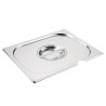 Stainless Steel Lid Gn 1/2 With Notch - Vogue - Fourniresto