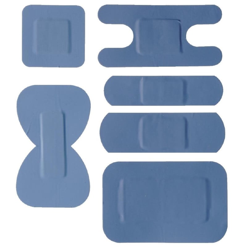 Verbandpleisters Blauw Assortiment - Pak van 100 - FourniResto - Fourniresto