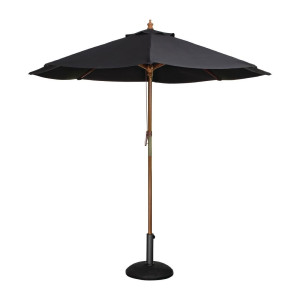 Black Round Parasol Ø 3 M - Bolero - Fourniresto