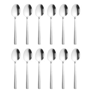 Napoli Stainless Steel 150 ml Coffee Spoon - Set of 12 - Olympia - Fourniresto