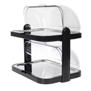 Refrigerated 2-Tier Display Stand with Foldable Lid 440 x 320 mm - APS - Fourniresto