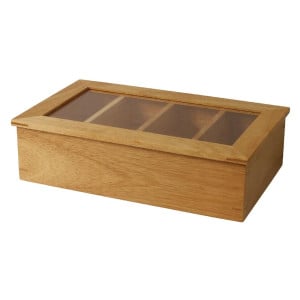 Tea Box in Hevea Wood 335 x 200 mm - Olympia - Fourniresto