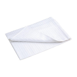 White Polycotton Tea Towel - Pack of 10 - Vogue - Fourniresto