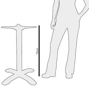 Tischfuß Chrom Rund Ø 430 mm - Bolero - Fourniresto