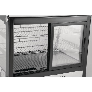 Toonbank Koelvitrine Zwart 120 L - Polar - Fourniresto