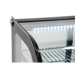 Toonbank Koelvitrine Zwart 120 L - Polar - Fourniresto