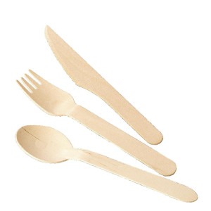 Cuillère À Dessert En Bois Biodégradable 166 Mm - Lot De 100 - Fiesta Green - Fourniresto