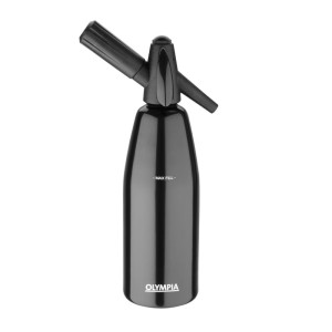 Black 1 L Seltzer Water Siphon - Olympia - Fourniresto