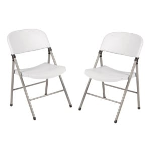 Chaise Pliantes Blanche Et Grise - Lot De 2 - Bolero - Fourniresto