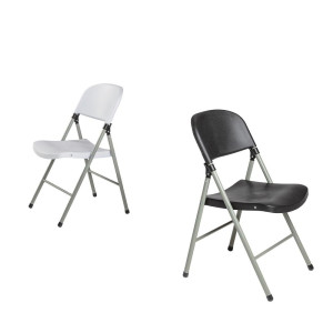 Opvouwbare zwarte en grijze stoelen - Set van 2 - Bolero - Fourniresto