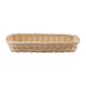 Rectangular Cutlery Basket in Rattan and Polypropylene 270 x 100 mm - APS - Fourniresto