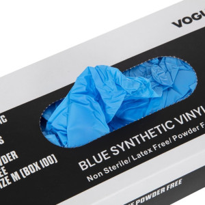 Handschoenen voor voedsel van ongepoederd vinyl Blauw Maat M - Pak van 100 - Vogue - Fourniresto