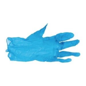 Voedselveilige vinylhandschoenen zonder poeder Blauw Maat S - Pak van 100 - Vogue - Fourniresto