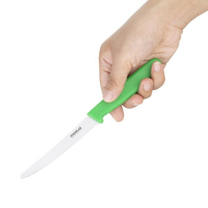 Messer mit gezackter Klinge, 10 cm - Hygiplas - Fourniresto