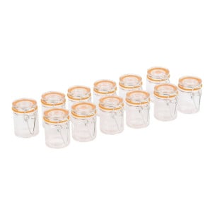 Kleine glazen conservepot van 50 ml - Set van 12 - Vogue - Fourniresto