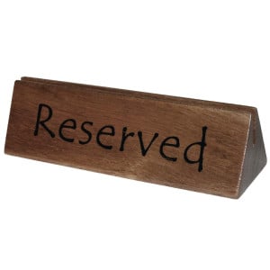 Houten Reserveringsbord 150 x 35 mm - Olympia - Fourniresto