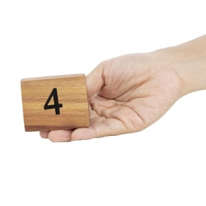 Wooden Table Numbers from 1 to 10 - Olympia - Fourniresto