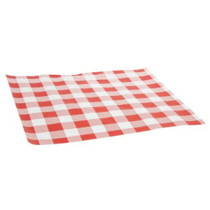 Vetvrij Vichy Rood Papier 250 x 250 mm - Set van 200 - FourniResto - Fourniresto