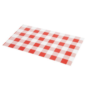 Vetvrij Vichy Rood Papier 190 x 310 mm - Set van 200 - FourniResto - Fourniresto