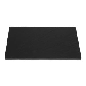 Platte leisteen serveerplank 280 x 100 mm - Set van 2 - Olympia - Fourniresto