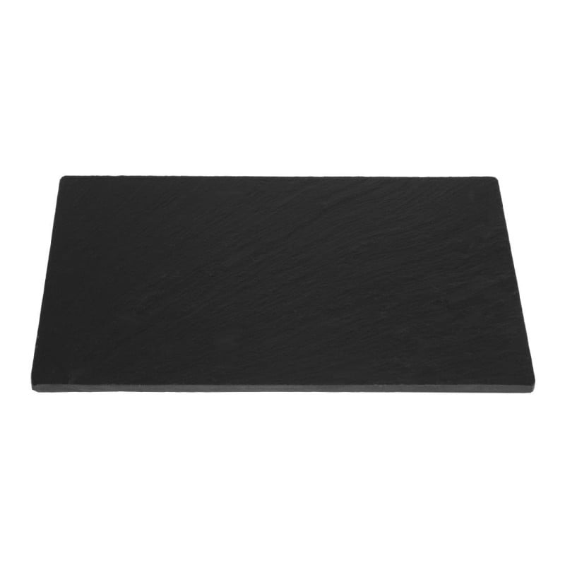 Platte leisteen serveerplank 280 x 100 mm - Set van 2 - Olympia - Fourniresto