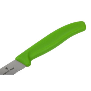 Mes inzetten voor het vertalen van de zin: "Tomatenmes Groen Kartelmes 11 cm - Victorinox - Fourniresto"