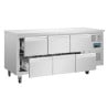 Refrigerated Table GN 1/1 Ventilated 6 Drawers Series U 465L - Polar - Fourniresto