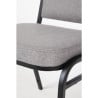 Banquet Chair with Square Back and Grey Fabric - Set of 4 - Bolero - Fourniresto