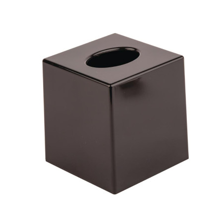 Vierkante zwarte plastic tissuebox - Bolero - Fourniresto