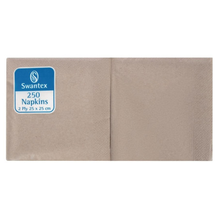 Frühstücksservietten aus kompostierbarem Kraftpapier, 2-lagig, 25x25 cm - Packung mit 2000 Stück - FourniResto - Fourniresto