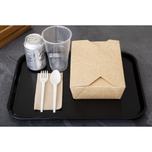 Plateau Rectangulaire Noir en Polypropylène Fast Food 410mm - Cambro - Fourniresto