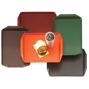 Plateau Rectangulaire Noir avec Poignées en Polypropylène Fast Food 430mm - Cambro - Fourniresto