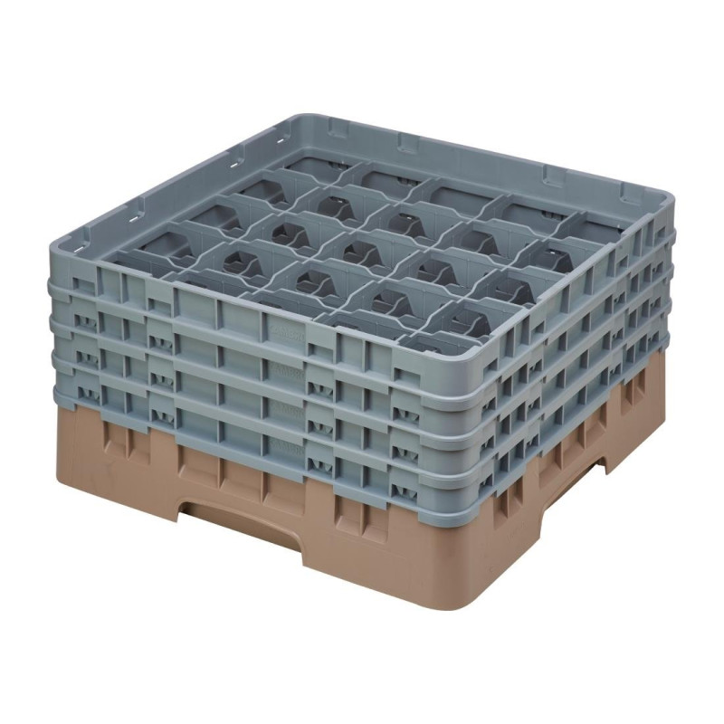 Glass Rack 25 Compartments Camrack Beige Max Height 215mm - Cambro - Fourniresto