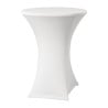 Housse de Table Extensible Samba Blanche pour Table avec Pieds Croisés - FourniResto - Fourniresto