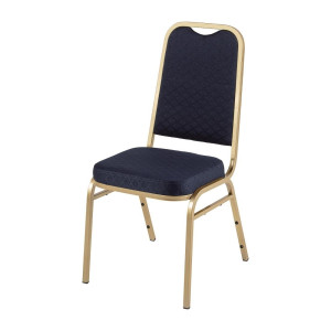 Blaue Bankettstühle mit quadratischer Rückenlehne - 4er-Set - Bolero - Fourniresto