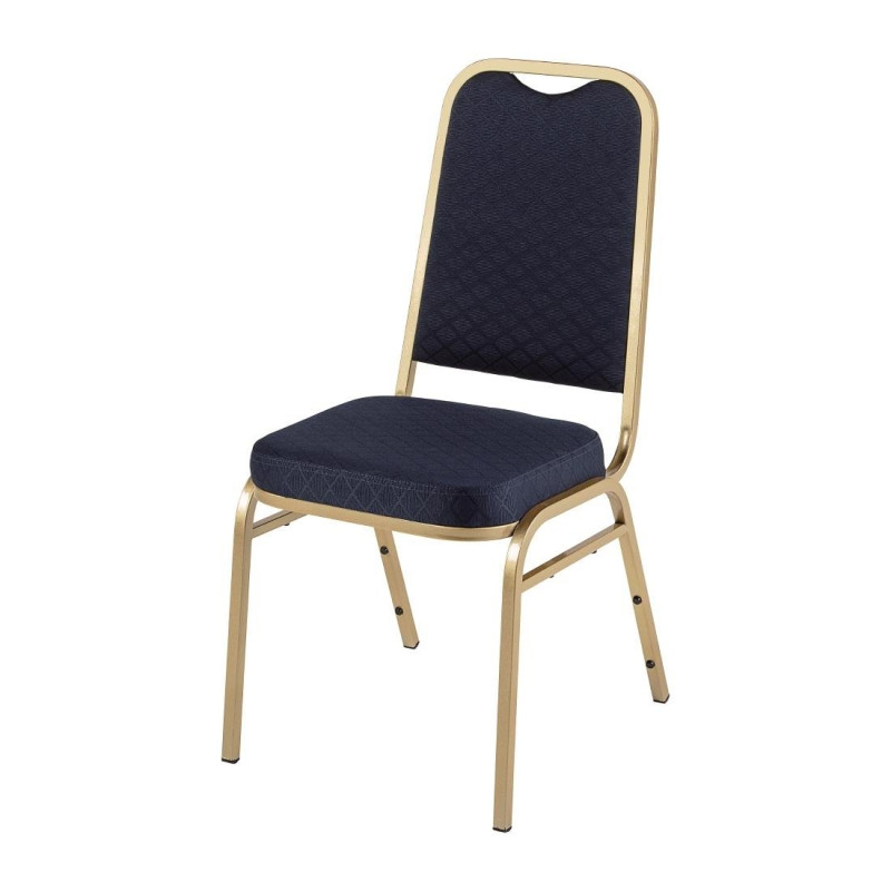 Blaue Bankettstühle mit quadratischer Rückenlehne - 4er-Set - Bolero - Fourniresto Blaue Bankettstühle mit quadratischer Rückenlehne - 4er-Set - Bolero - Fourniresto