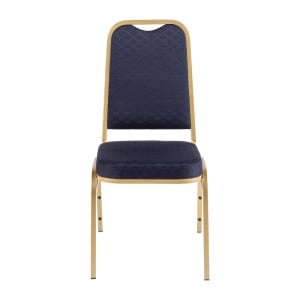 Blauwe Banketstoelen Met Vierkante Rugleuning - Set Van 4 - Bolero - Fourniresto
