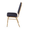 Blaue Bankettstühle mit quadratischer Rückenlehne - 4er-Set - Bolero - Fourniresto
