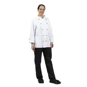 Koksbuis Unisex Chicago Lange Mouwen Wit Maat L - Whites Chefs Clothing - Fourniresto