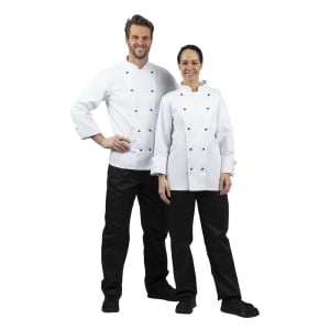 Koksbuis Unisex Chicago Lange Mouwen Wit Maat L - Whites Chefs Clothing - Fourniresto