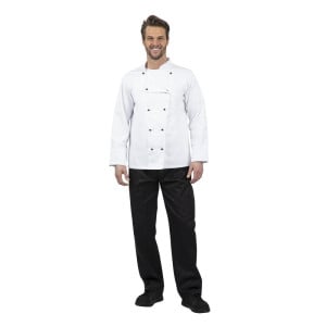 Koksbuis Unisex Chicago Lange Mouwen Wit Maat L - Whites Chefs Clothing - Fourniresto