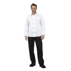 Veste De Cuisine Mixte Chicago Manches Longues Blanche Taille L - Whites Chefs Clothing - Fourniresto