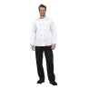 Koksbuis Unisex Chicago Lange Mouwen Wit Maat M - Whites Chefs Clothing - Fourniresto