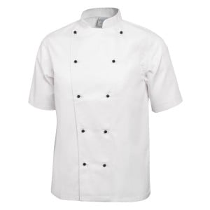 Koksbuis Unisex Chicago Korte Mouwen Wit Maat L - Whites Chefs Clothing - Fourniresto