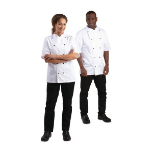 Koksbuis Unisex Chicago Korte Mouwen Wit Maat L - Whites Chefs Clothing - Fourniresto