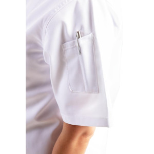 Unisex Chicago Short Sleeve White Kitchen Jacket Size S - Whites Chefs Clothing - Fourniresto