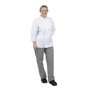 Broek voor in de keuken Vegas met kleine zwarte en witte ruitjes Maat S - Whites Chefs Clothing - Fourniresto