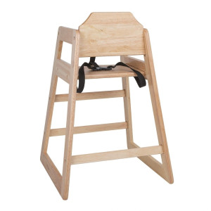 Houten Hoge Stoel Natuurlijke Afwerking - Bolero - Fourniresto