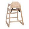 Houten Hoge Stoel Natuurlijke Afwerking - Bolero - Fourniresto